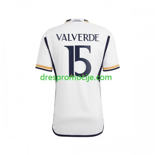 Real Madrid Federico Valverde 15 Dres Domaći 2023/2024 Kratkih Rukava Real Madrid Federico Valverde 15 Dres Domaći 2023/2024 Kratkih Rukava